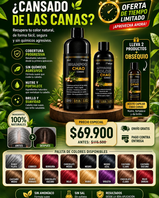 Shampoo Chao Canas +Tratmiento + Obsequio